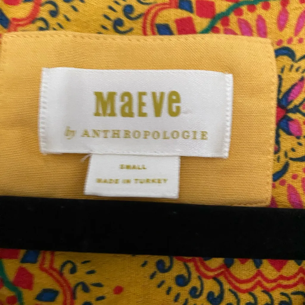 Maeve Yellow and Orange Patterned Blouse - Image 5