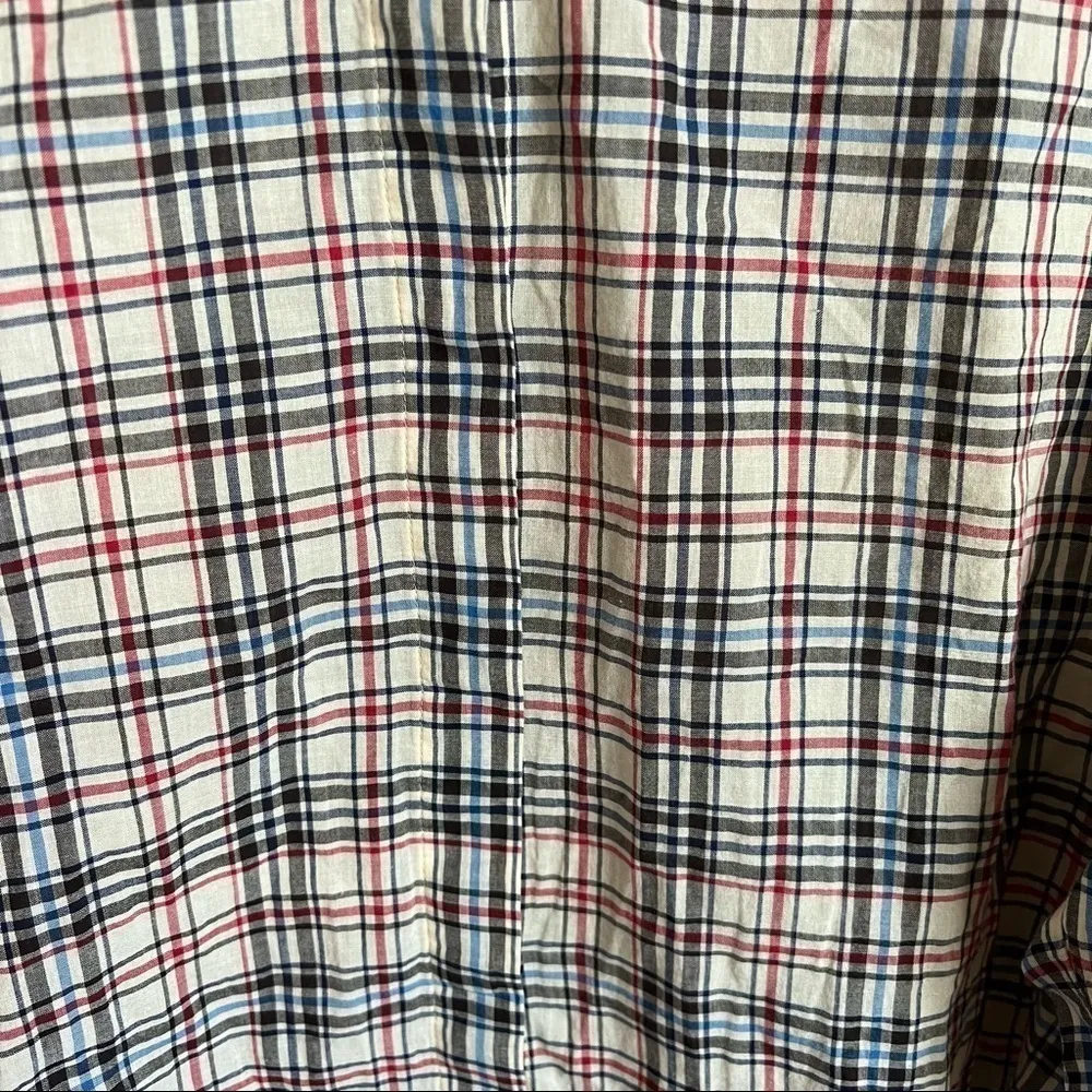 Juicy Judy Mixed Plaid High Low Button Down Shirt‎ Red Size XXS - Image 3