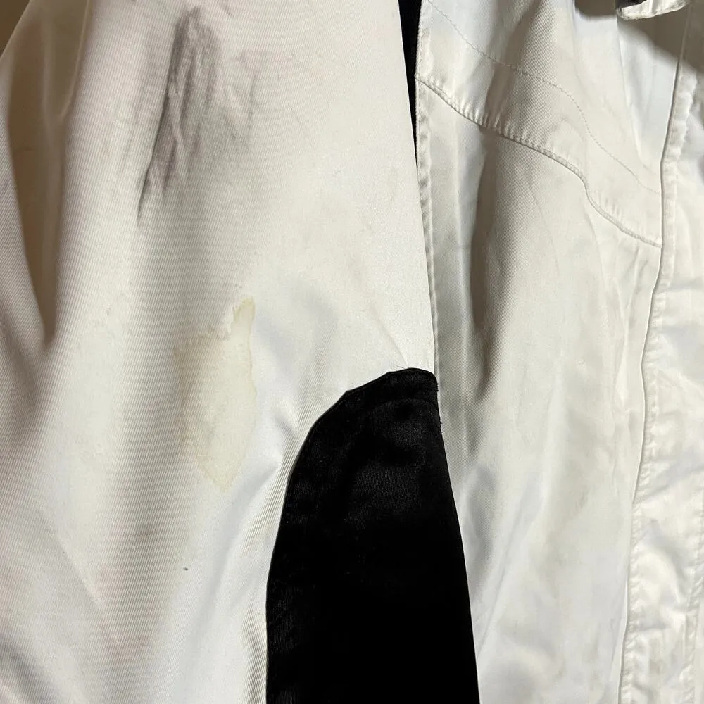 Nordica Ski Snow Jacket 100% Nylon High Neck Full Zipper White Black Gray 8 - Image 4