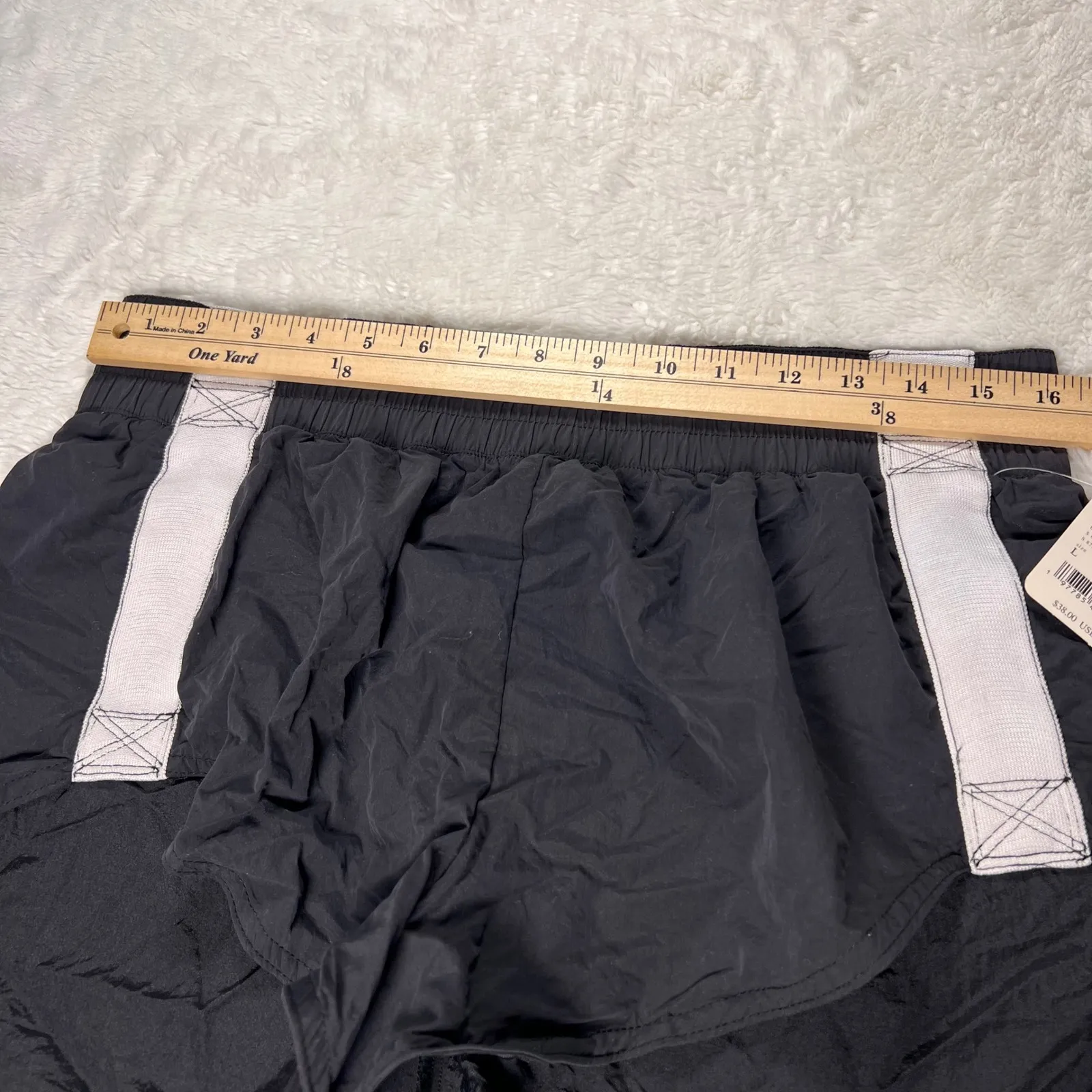 Free People Combo Black Athletic Running Shorts Size Large Elastic Waist NWT - Image 5