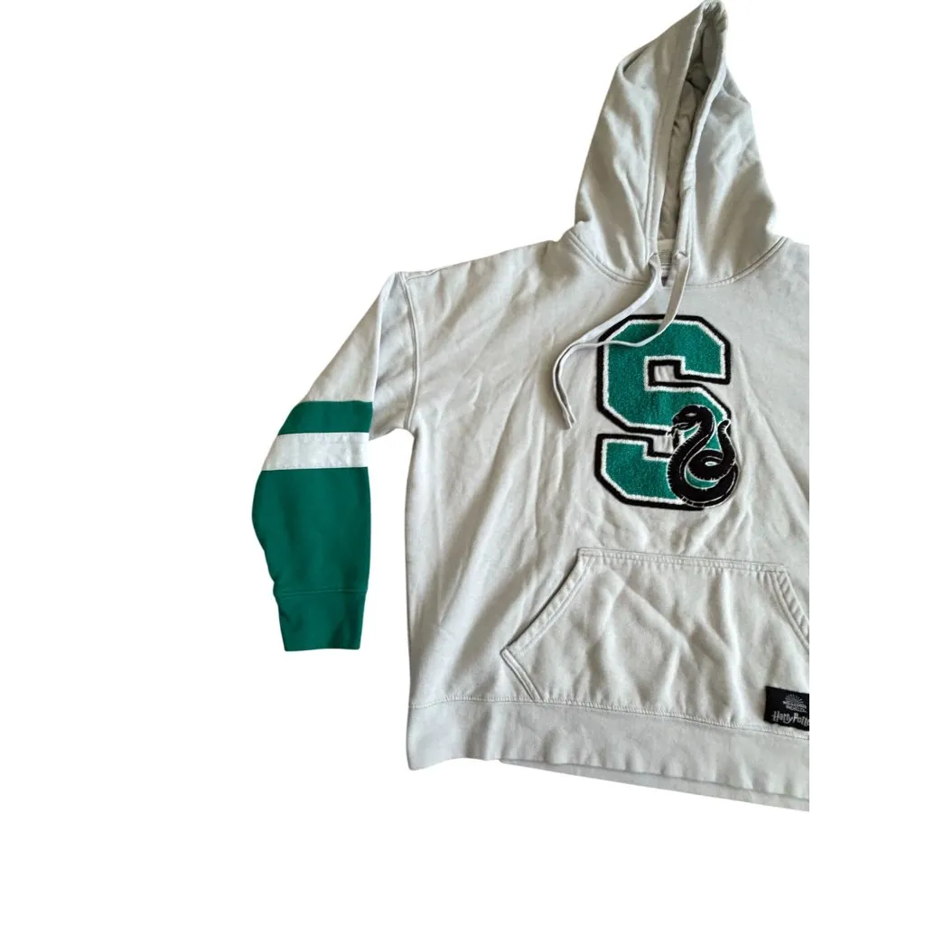 WIZARDING WORLD OF HARRY POTTER Slytherin Hoodie Sweatshirt Size Large Gray - Image 5