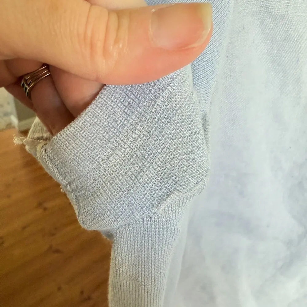 J. Jill Pure Jill 100% Linen Lagenlook Natural Shift Dress Farmhouse Cottage M Blue Size M - Image 5