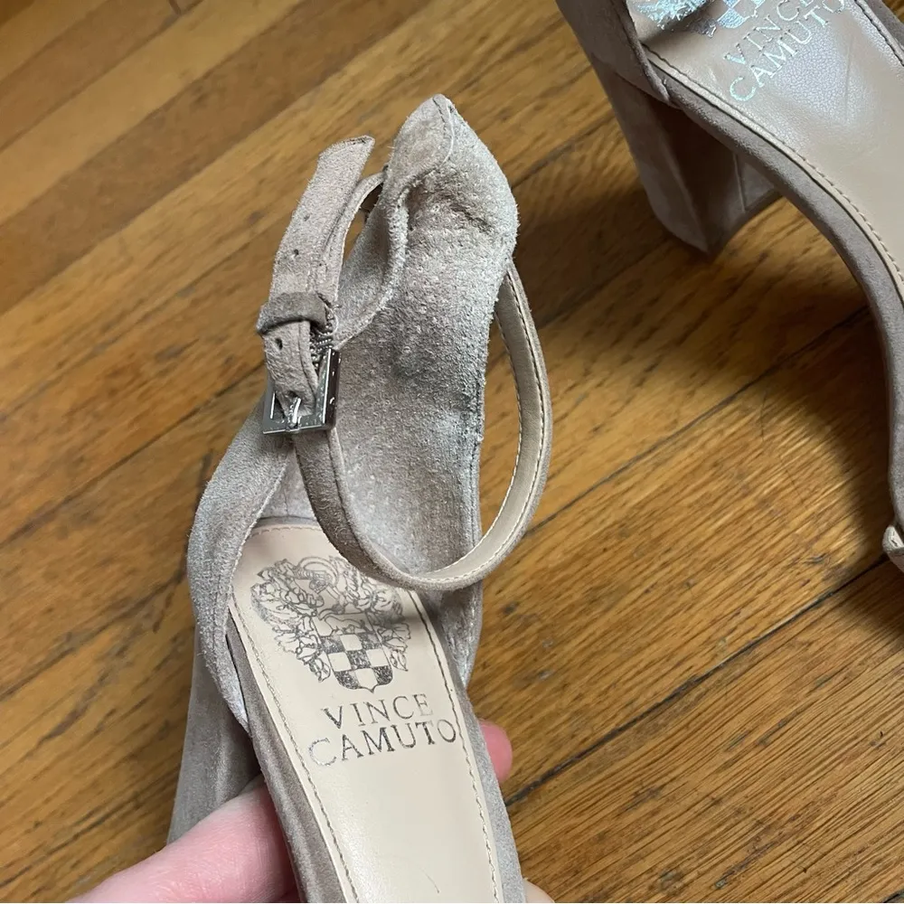 Vince Camuto Tan Heeled Sandals with Ankle Strap - Image 3