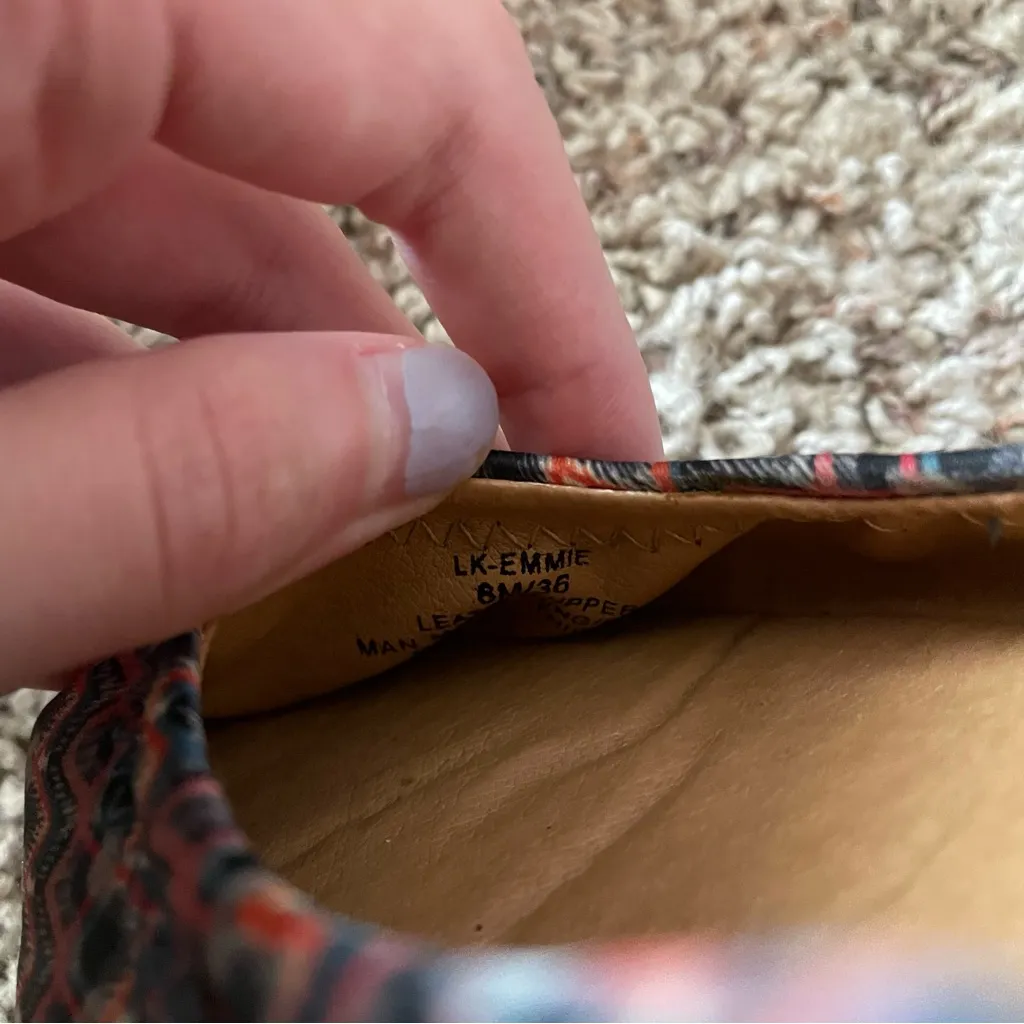 Lucky Brand Emmie Zig Zag Chevron Multicolor Ballet Flats Size 6 - Image 11