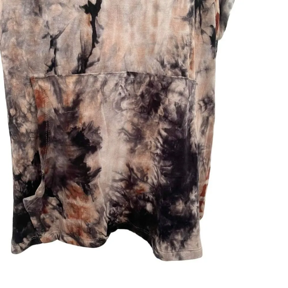 Coin 1804 Size 2X Top Blouse Hoodie Short Sleeve Acid Wash Tie Dye - Image 3