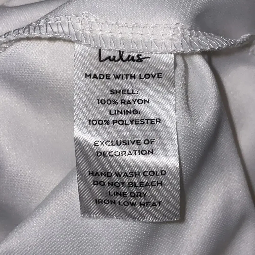 Lulu’s Size Large Mini Dress In the Meadow White Embroidered Backless - Image 7