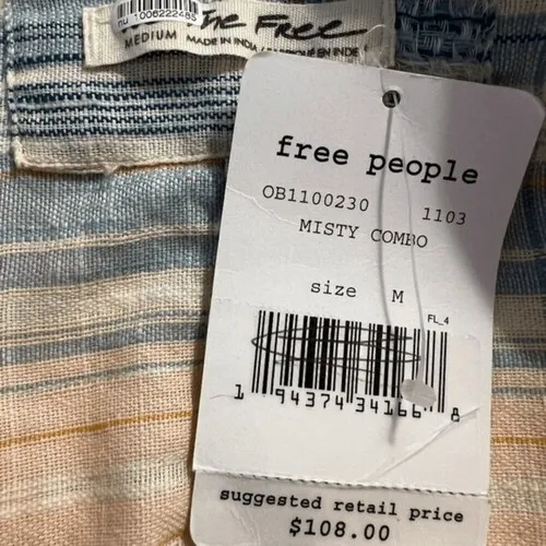 FREE PEOPLE WE THE FREE Maldives Stripe L/S Misty Combo Wrap Top NWT‎ $108  M - Image 11