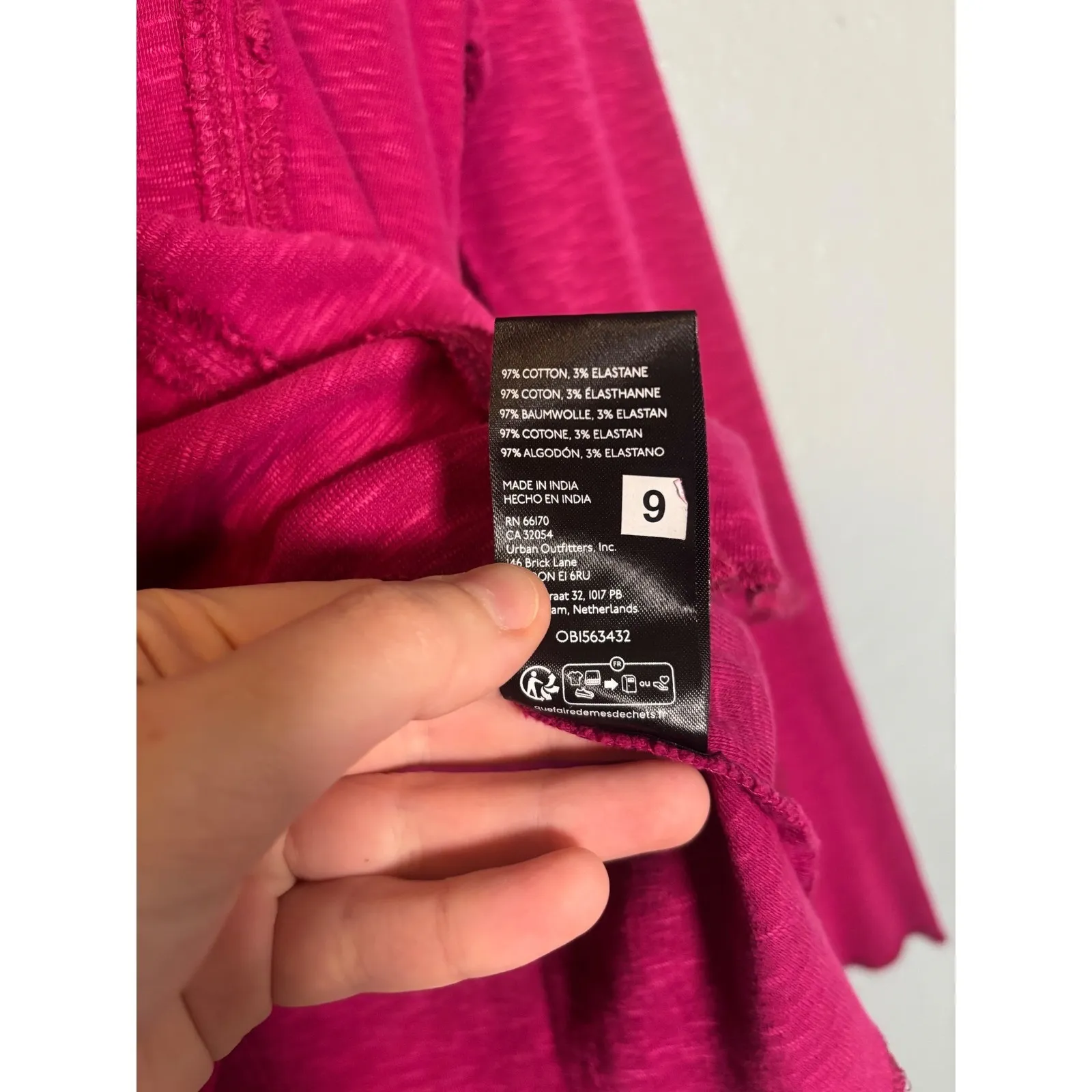 Anthropologie Pilcro Stitched Long Sleeve Collared Corset Top Pink Purple Medium - Image 9