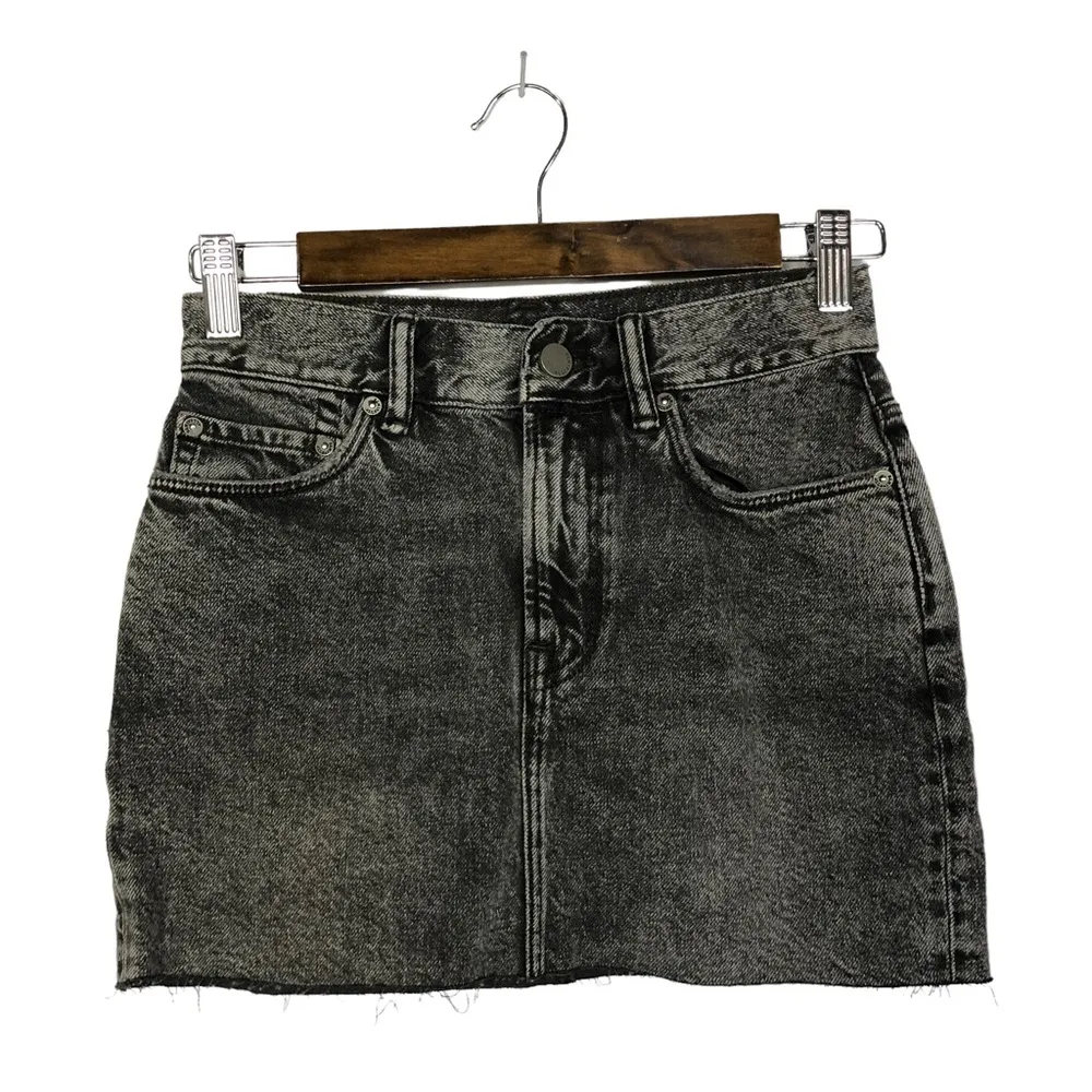 All Saints Betty Dark Gray Mini Denim Skirt 0 - Image 24