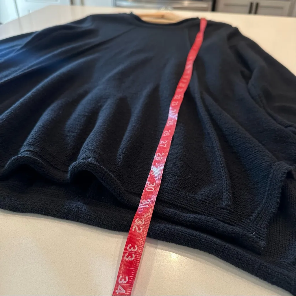 Nicole Alexander‎ Black Cotton Knit Long Sleeve Tunic Size S/M Size M - Image 5