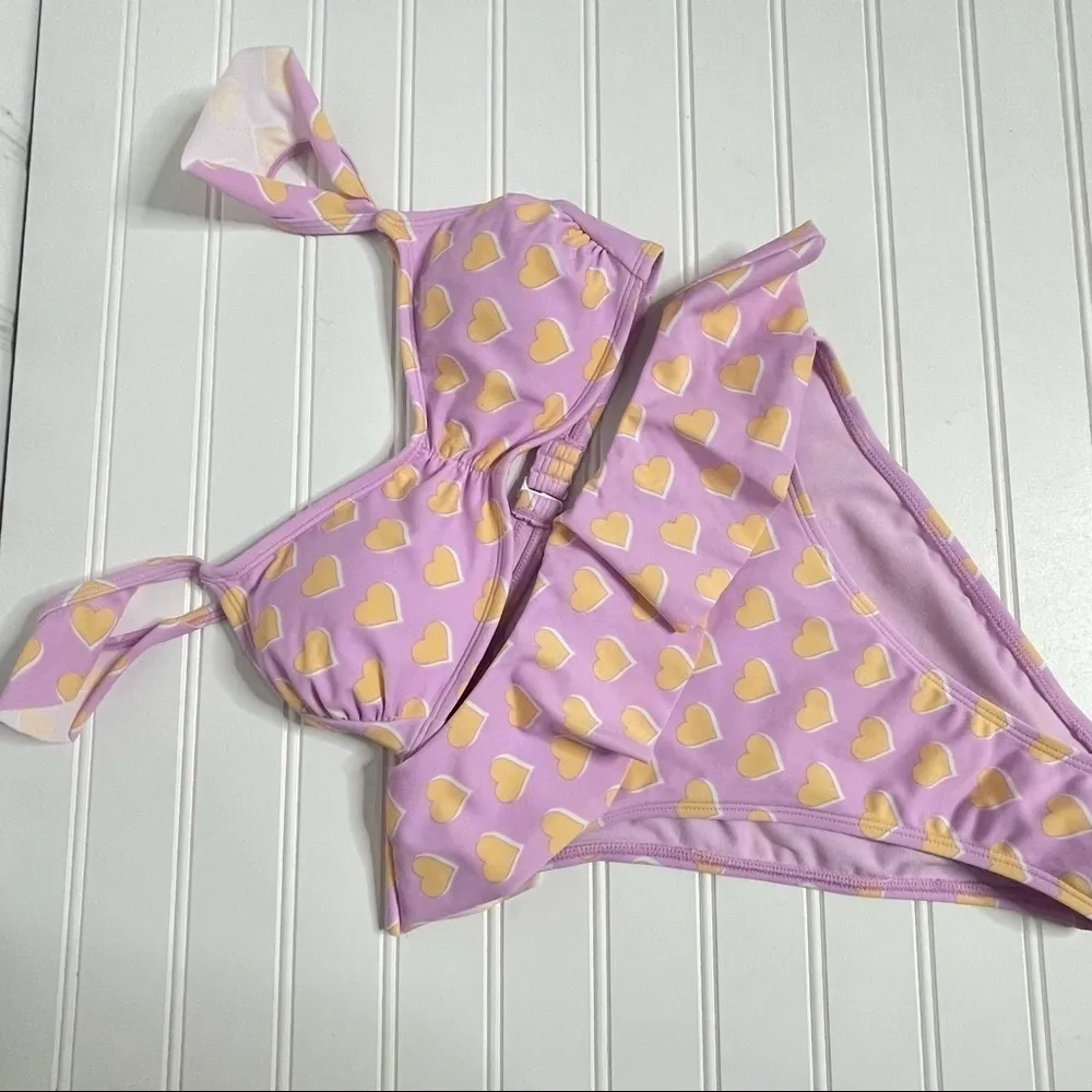 Stoney Clover Lane x Target Women's Flutter Strap Heart Print Bikini XS 127 - Image 7