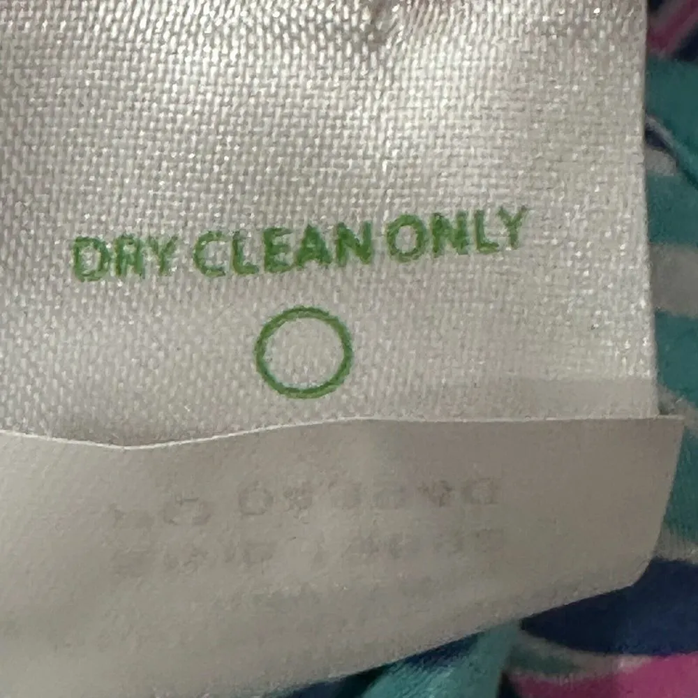 Lilly Pulitzer Womens XS Iona Shell Sea Blue Private Island Engineered‎ Silk Top - Image 5