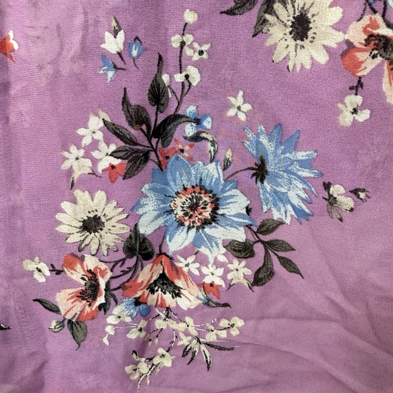 Torrid White Purple Floral Bell Sleeve Chiffon Open Kimono Size‎ 3X 4X - Image 8