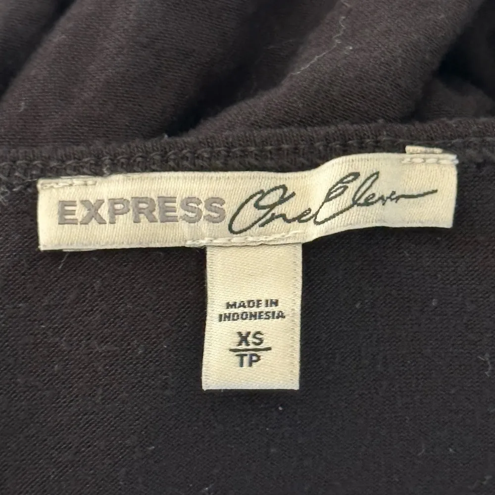 Express One Eleven Long Sleeve Extreme Hi Low Maxi Tunic - Image 4