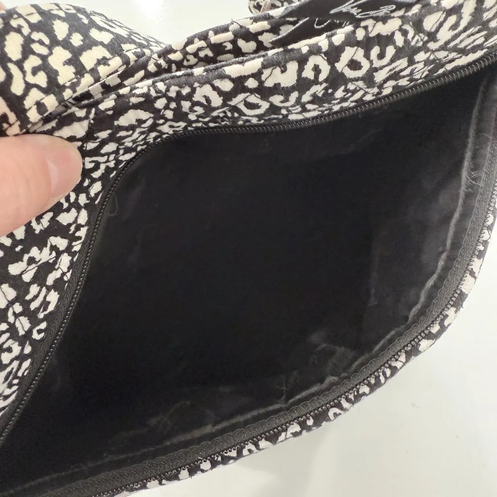 Vera Bradley Black and White Camocat Pattern Crossbody Purse Retired - Image 3