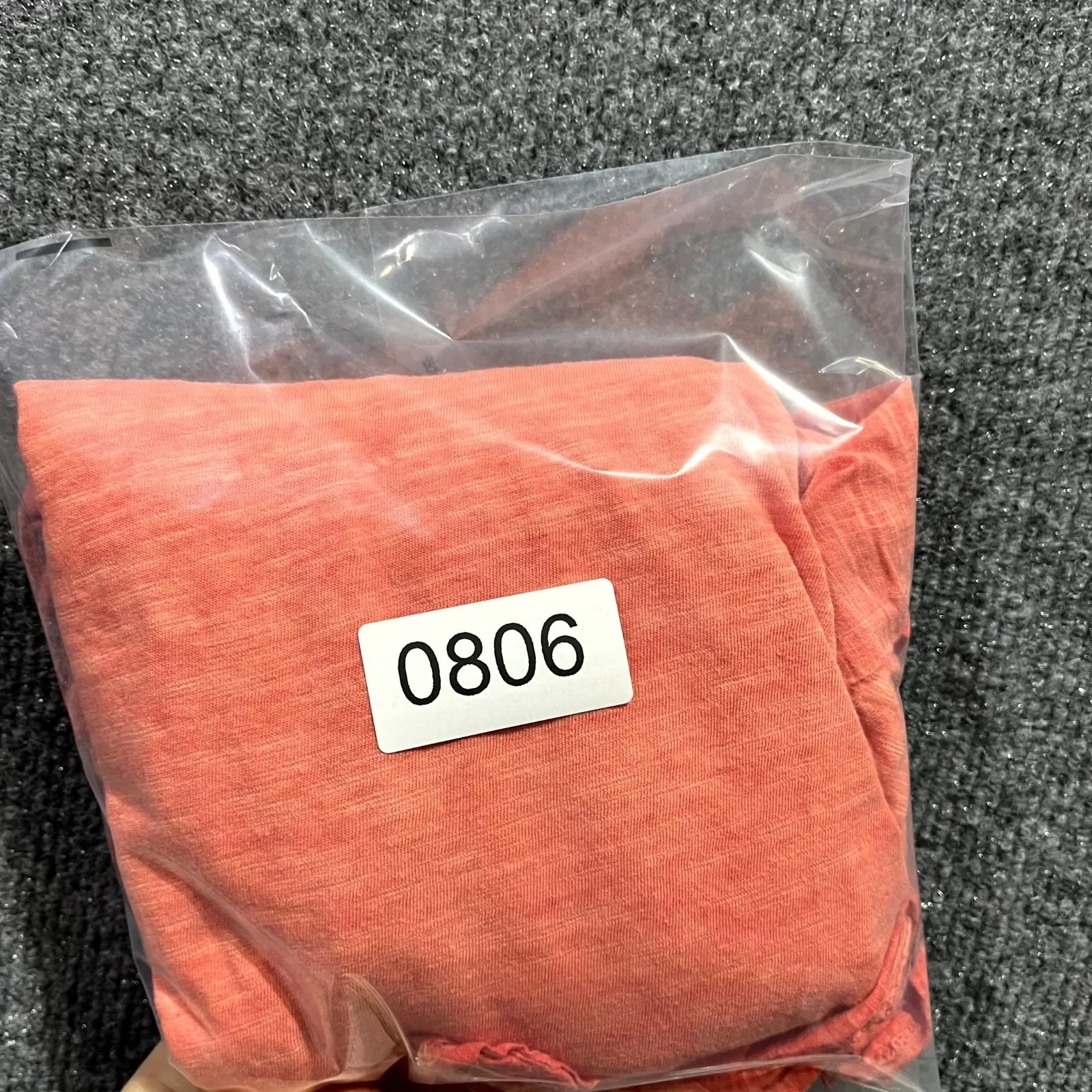 Pilcro T Shirt Women's Medium Orange Space Dye Ruffle Round Neck Streetwear - Image 6