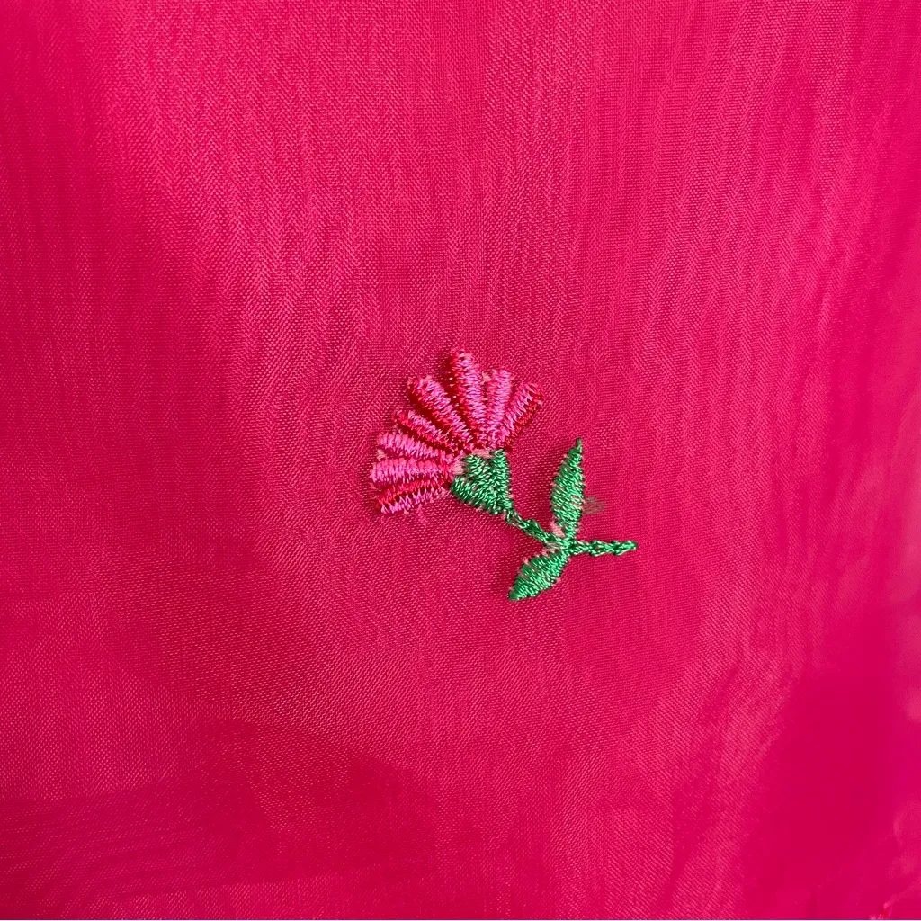 Vintage Jessica Howard Dress Y2K Pink Embroidered‎ Mini Petite 2 Deadstock NWT - Image 8