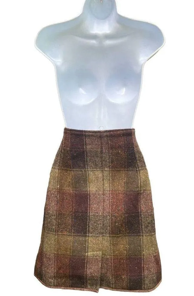 Vintage 1980’s  wool plaid skirt - Image 3