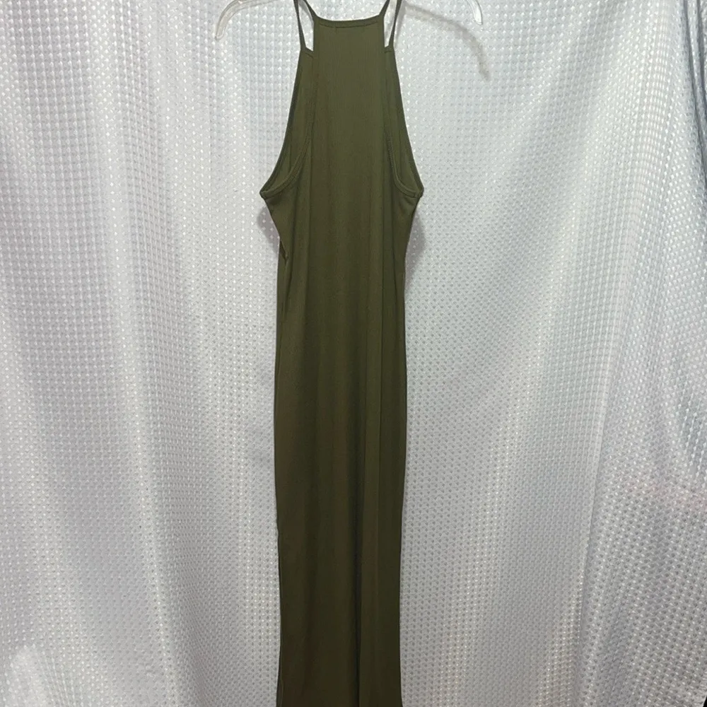 Elegant Olive Green Maxi Dress - Image 3