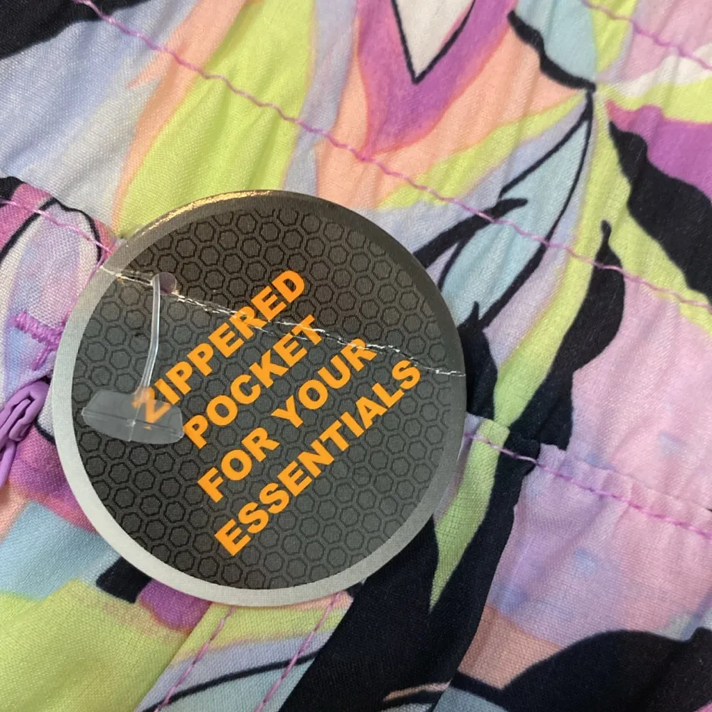 48 NWT Avia Running Shorts Floral Purple Small 4-6 Lined Moisture Wicking - Image 4