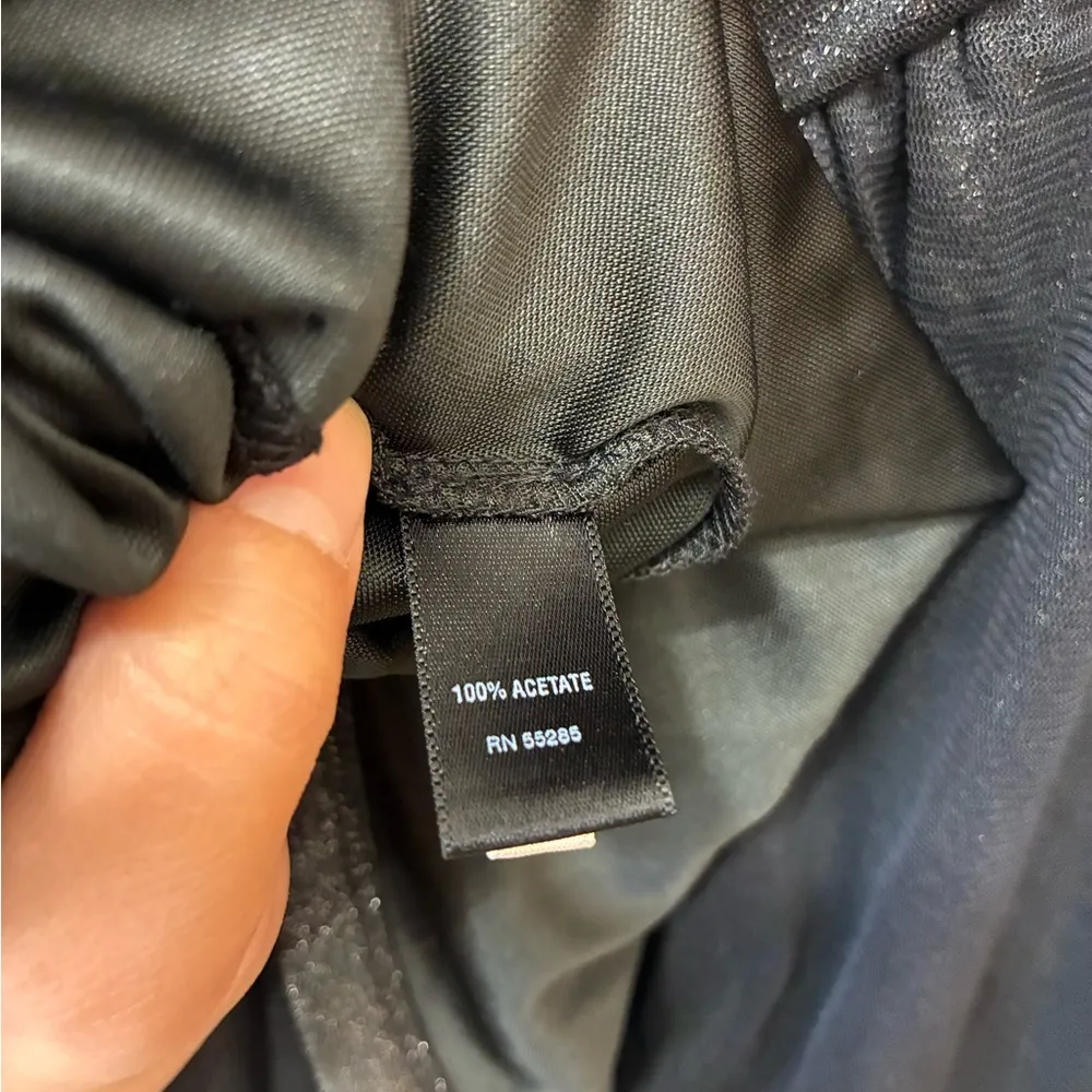 Express XS Black Metallic Sparkle Halter Mini Ruched Bodycon Tulle LBD Party Y2K - Image 10