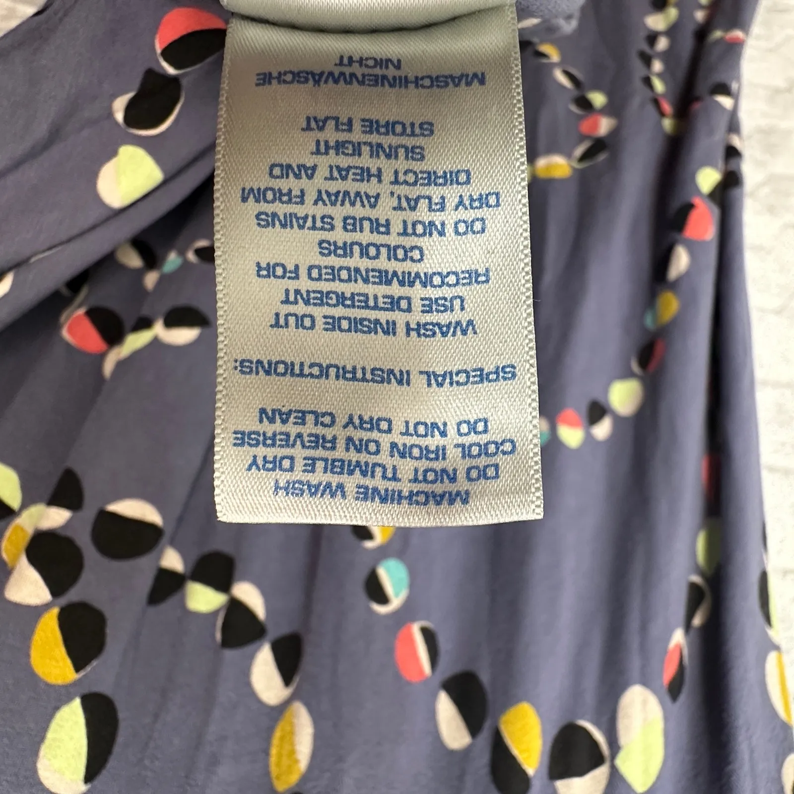 Boden Women's Dress US 10R Fit & Flare Jersey Knit Abstract Print Mod Retro Chic Blue Size 10 - Image 5