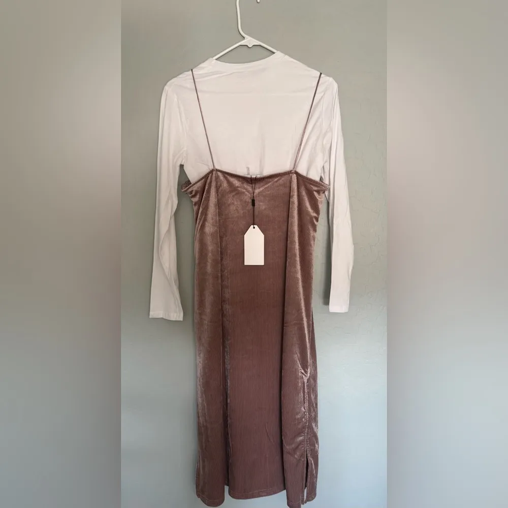 English Factory Pink Long Sleeve Slip Dress NWT SMALL - Image 7