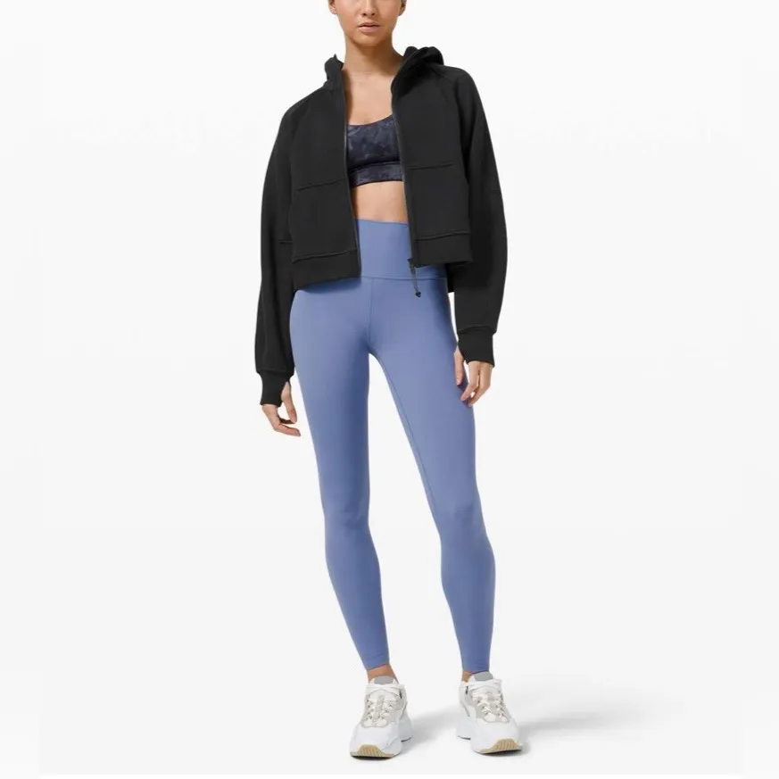 New! Lululemon Scuba Oversized Full Zip Hoodie Jacket Coat Cropped –Black – XS/S - Image 3