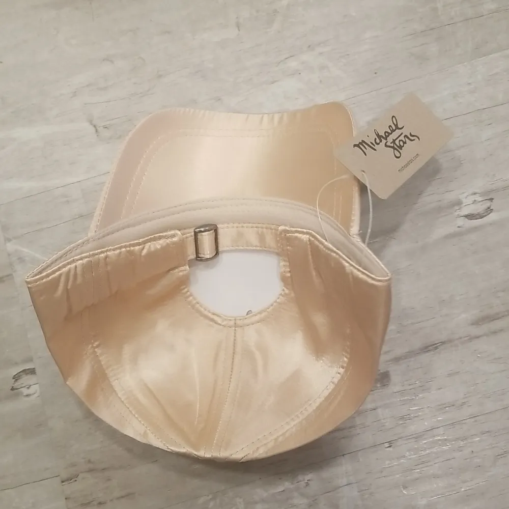 💕MICHAEL STARS💕 Satin Dreams Baseball Cap ~ Gold NWT - Image 12