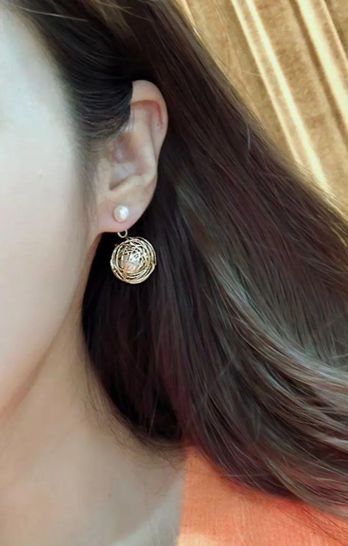 925 Silver Plated Pearl Earrings - Image 3