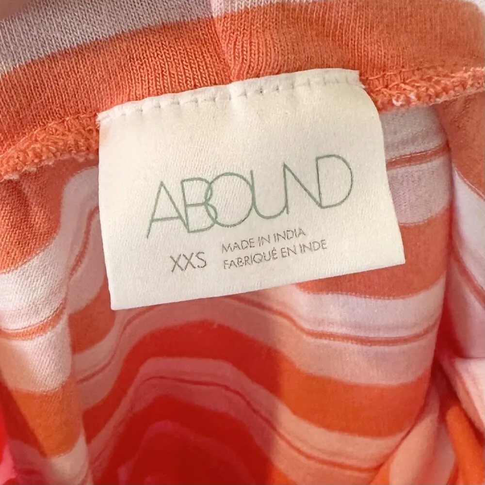 NWT Abound Striped Hooded T-Shirt Dress in Coral Pink Mia - Size: XXS - Image 3