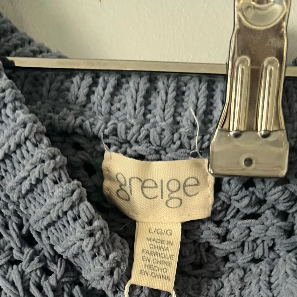 Women's Blue Knit Sleeveless Top Size L - Image 4