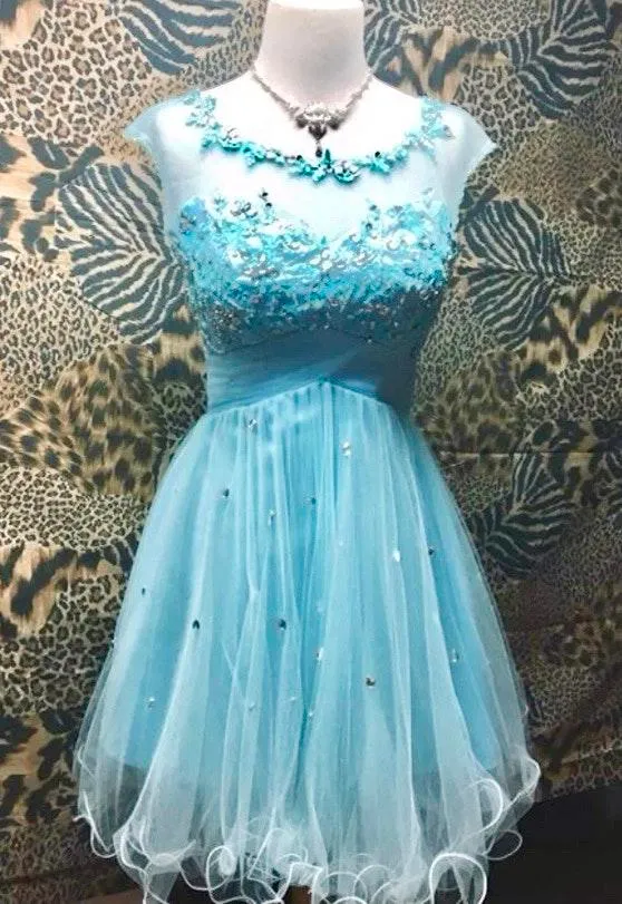 Light Blue Homecoming Dress - Image 2