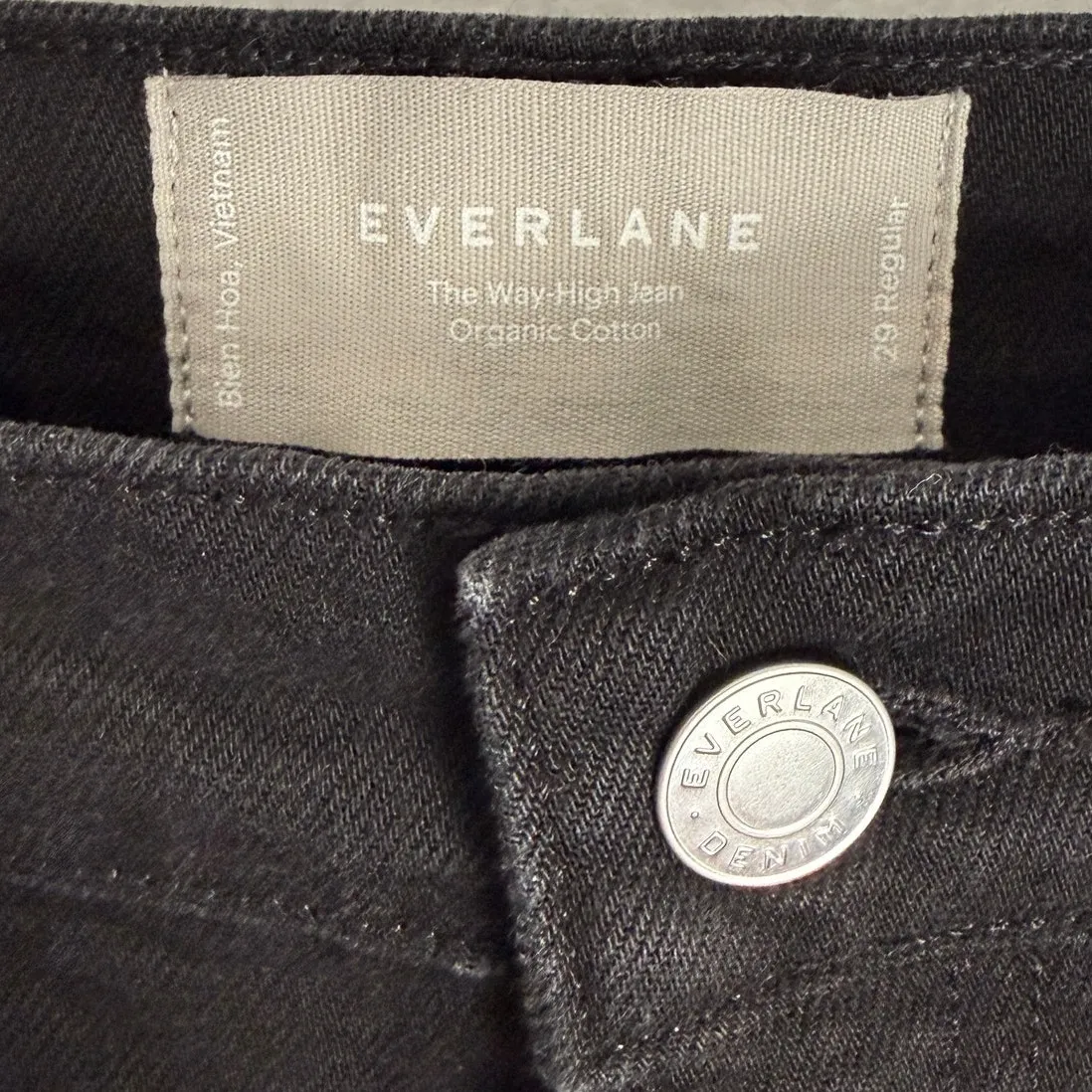 NWT Everlane Sz 29 The Way High Straight Jean in Coal Black Organic Cotton - Image 9