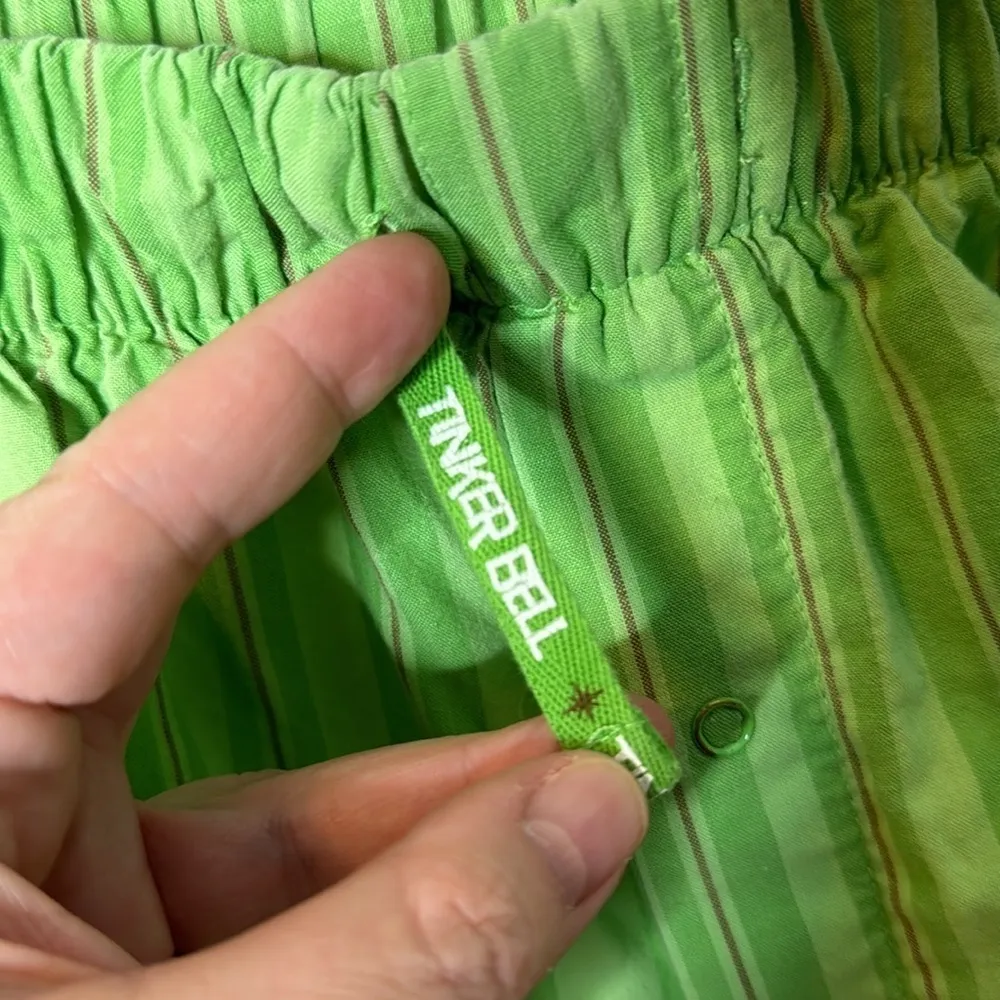 Disney Tinker Bell Pajama Green Pants Size Large - Image 2