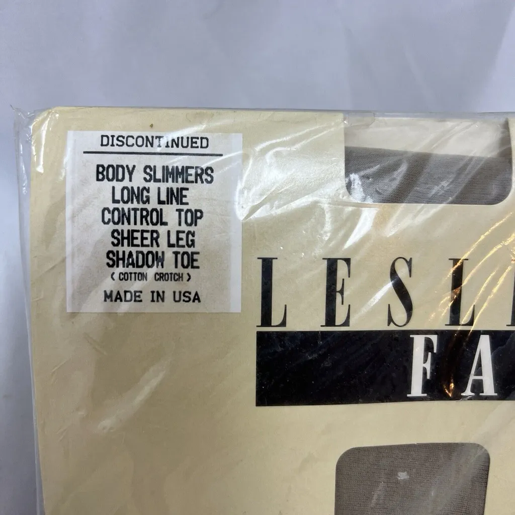 Vintage Leslie Fay Body Slimmers Long Line Control‎ Top Pantyhose Sand Size B - Image 6