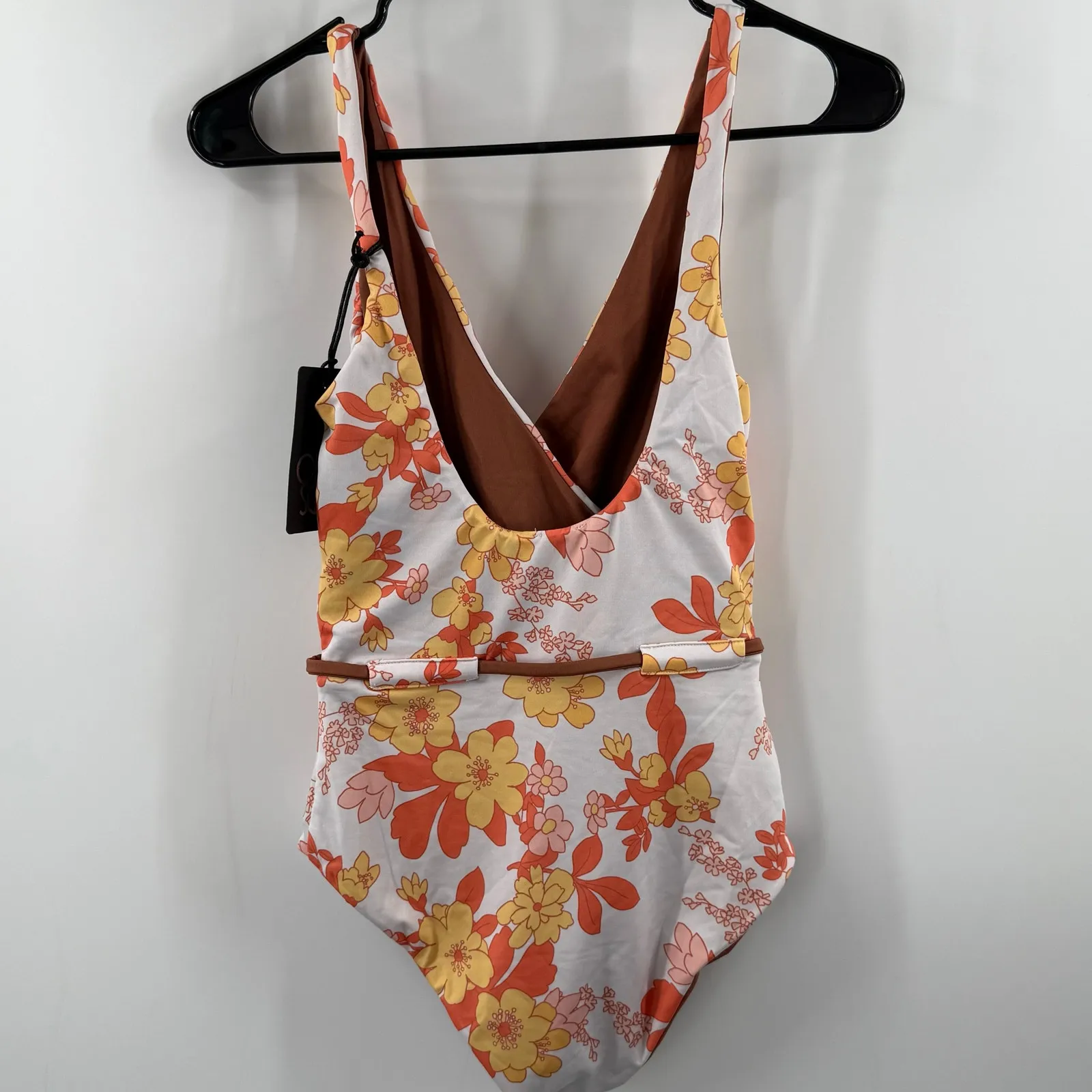 CHASER Swimsuit SZ Small One Piece NWT 70’s Retro Style Floral Print Hippie Boho - Image 2