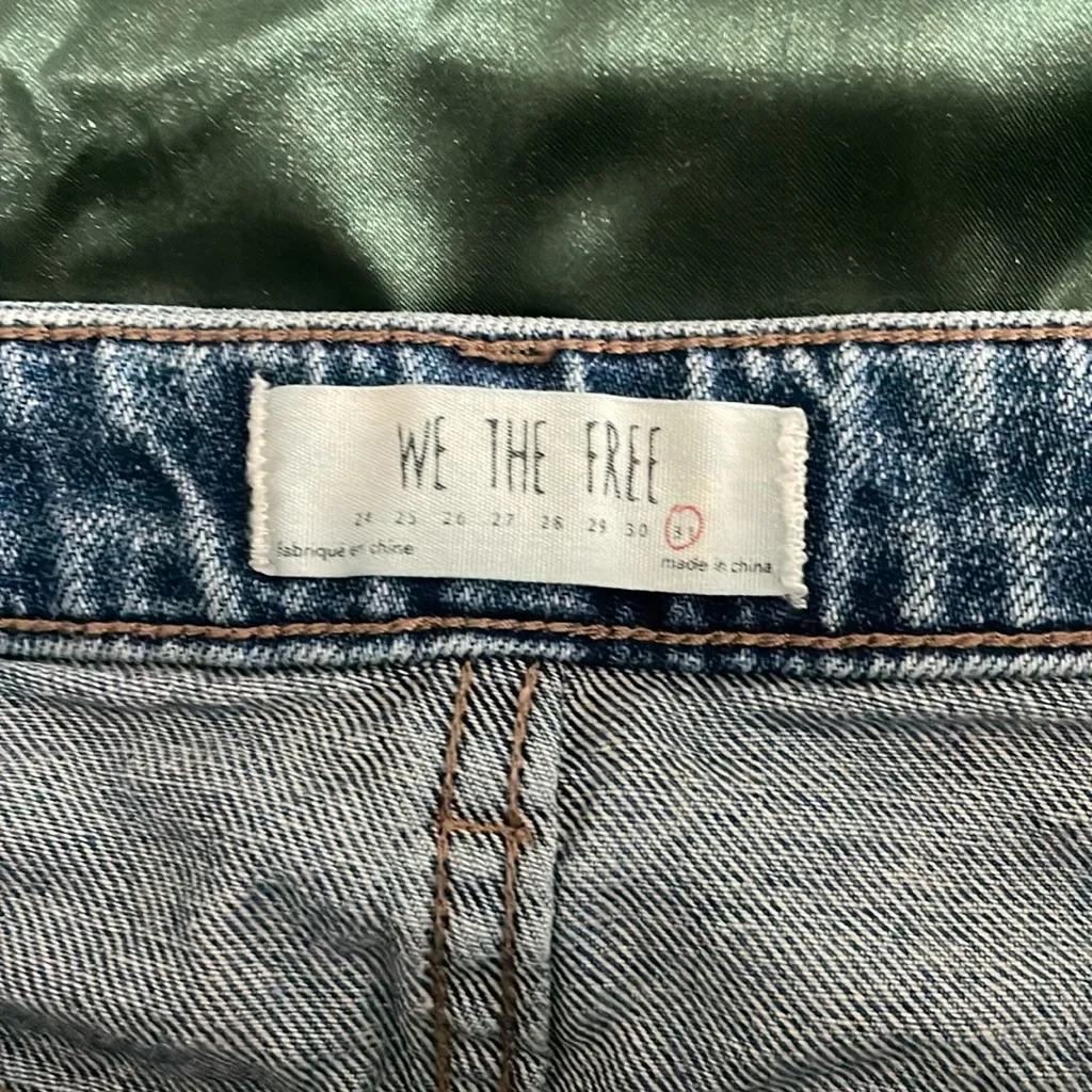 Free People We the Free Zip it Up denim Mini Skirt Size 31 (Jean size) - Image 7