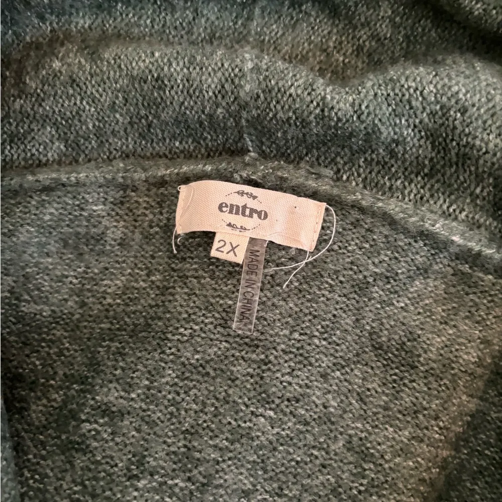 Entro  sweater colorblock long open front cardigan oversized size 2X - Image 5