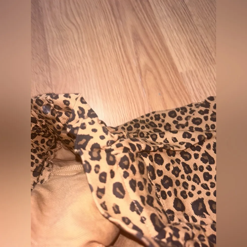 Ladies S Hudson grey high waisted cheetah print denim Tan - Image 4