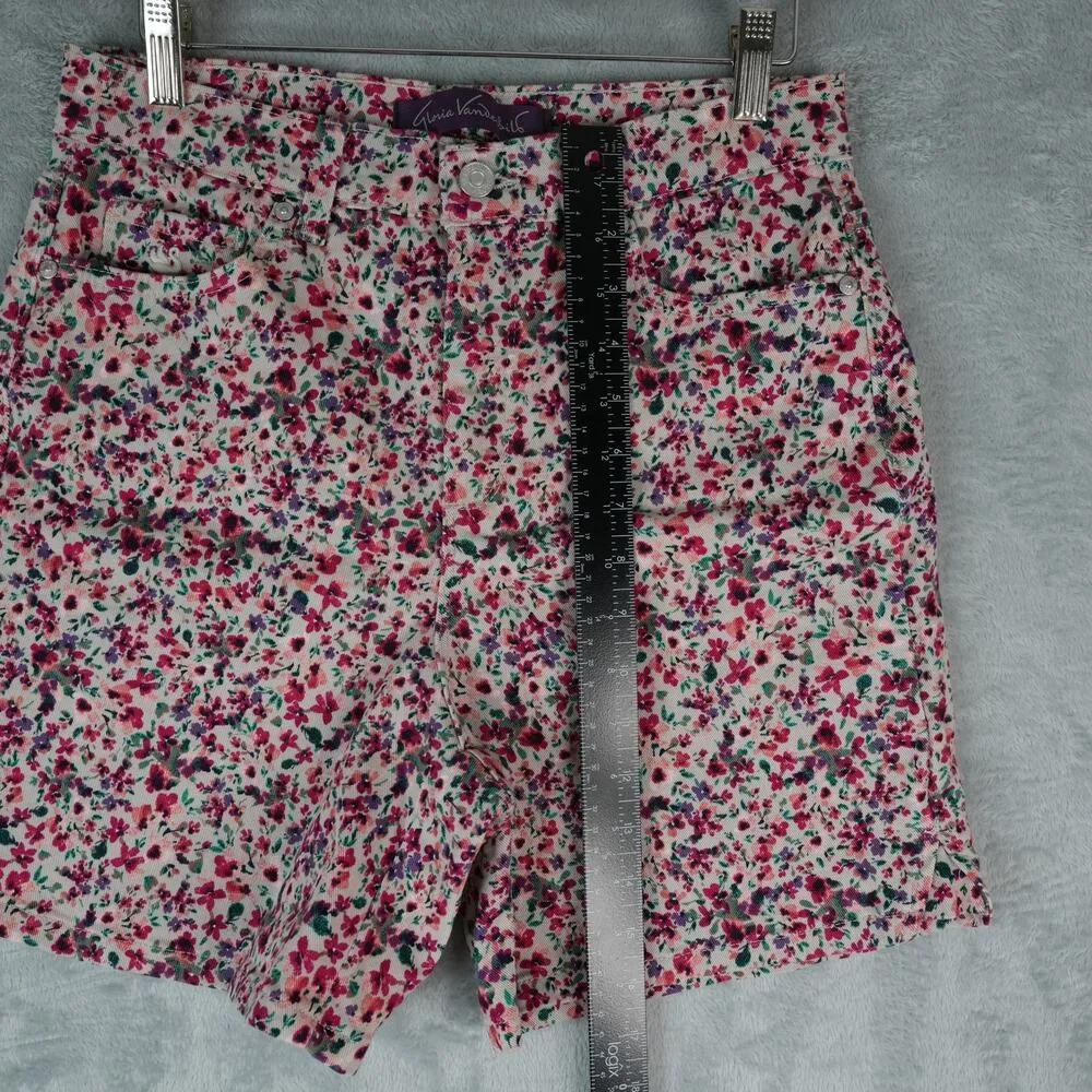 Gloria Vanderbilt Amanda Shorts Womens 8 (29x6) Floral Print Cotton Stretch Mom - Image 8