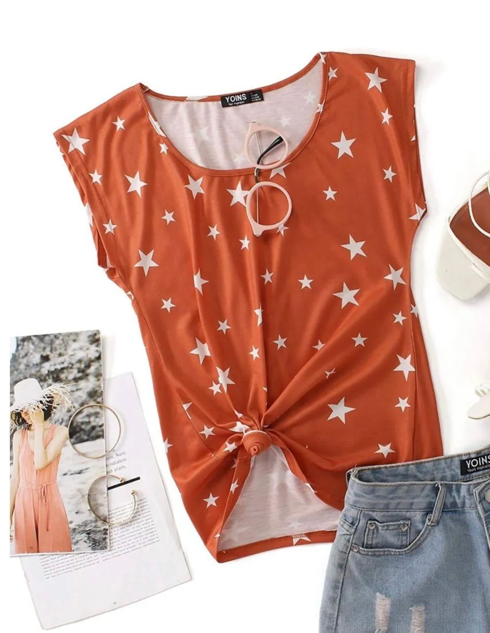 New in Package Womens  Star Ranglan Shirt - Sz M - Image 3