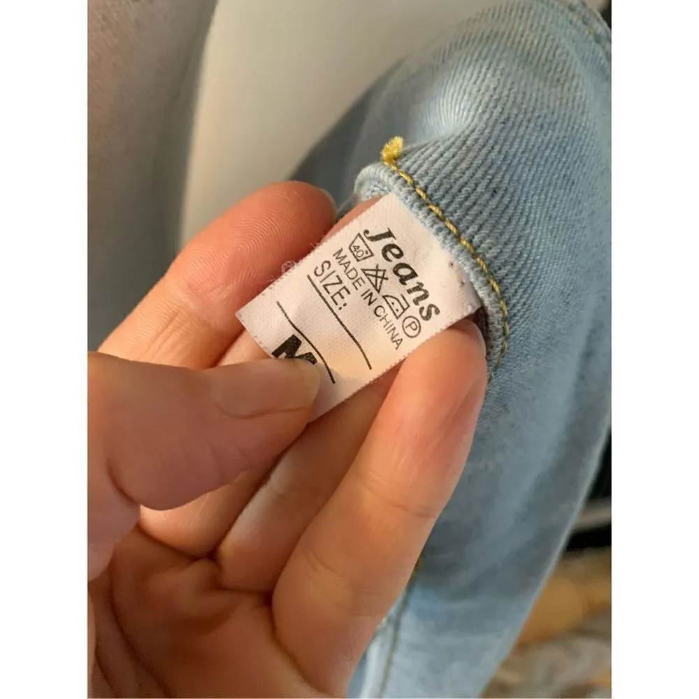 Jean jacket with print of the back size medium Blue - Image 3