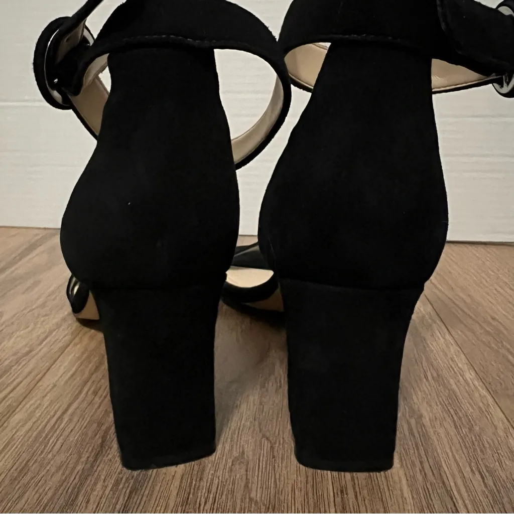 Marc‎ Fisher LTD Black Suede Block Heel Sandals Size 8M - Image 9