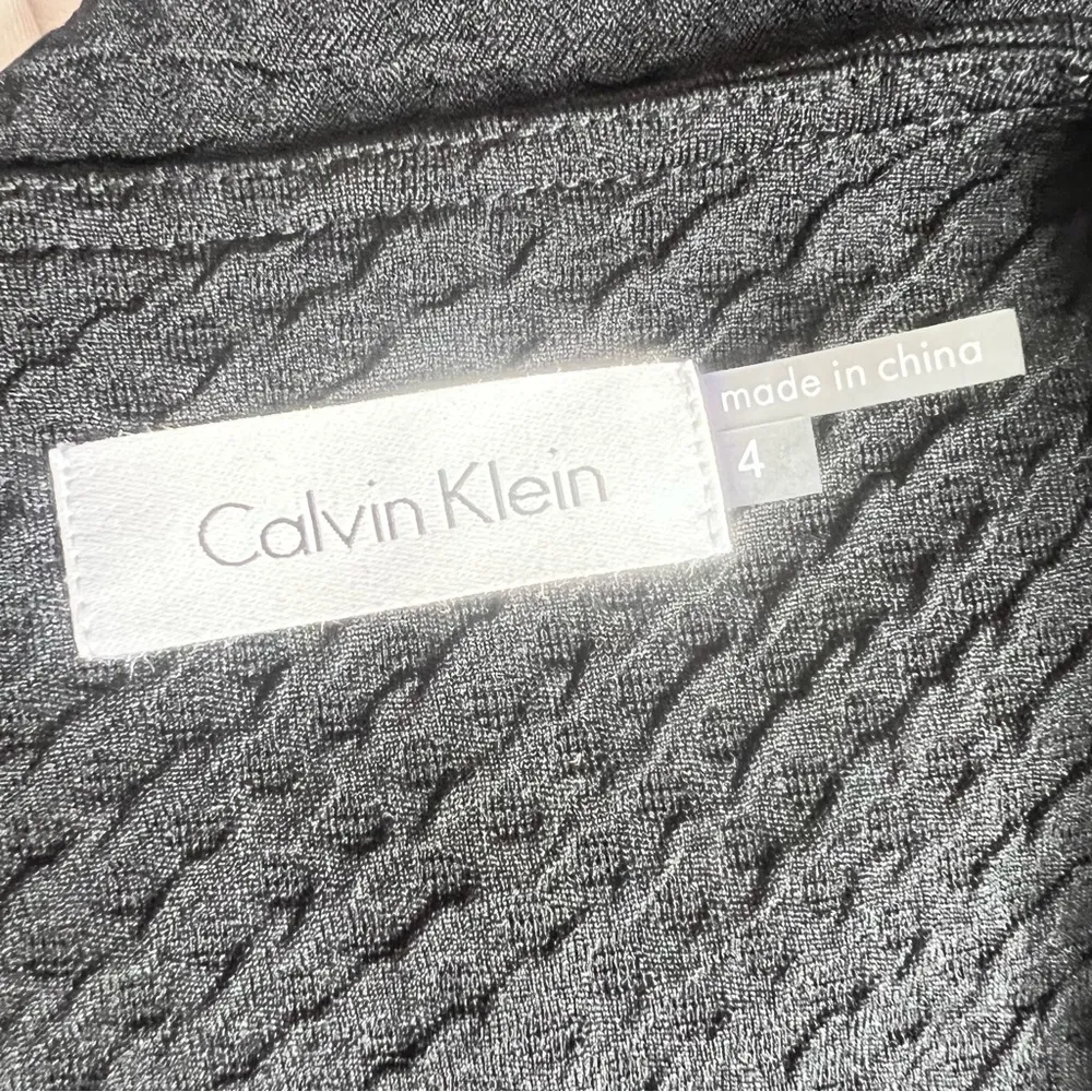 Calvin Klein Black Textured Sleeveless Fit & Flare Dress Size 4 Small - Image 8