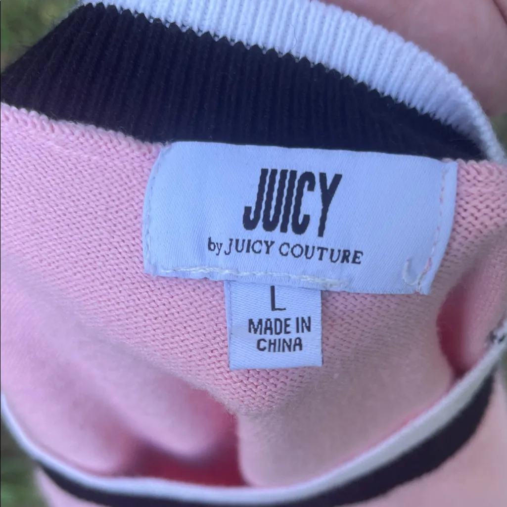 Juicy Couture Pink Pullover with Black Trim - Image 2
