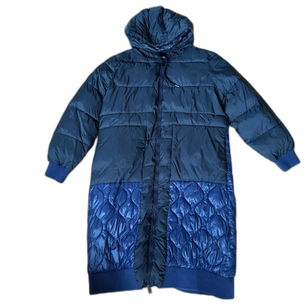 OOF Long Quilted Puffer Coat Black Size 10 - Image 8