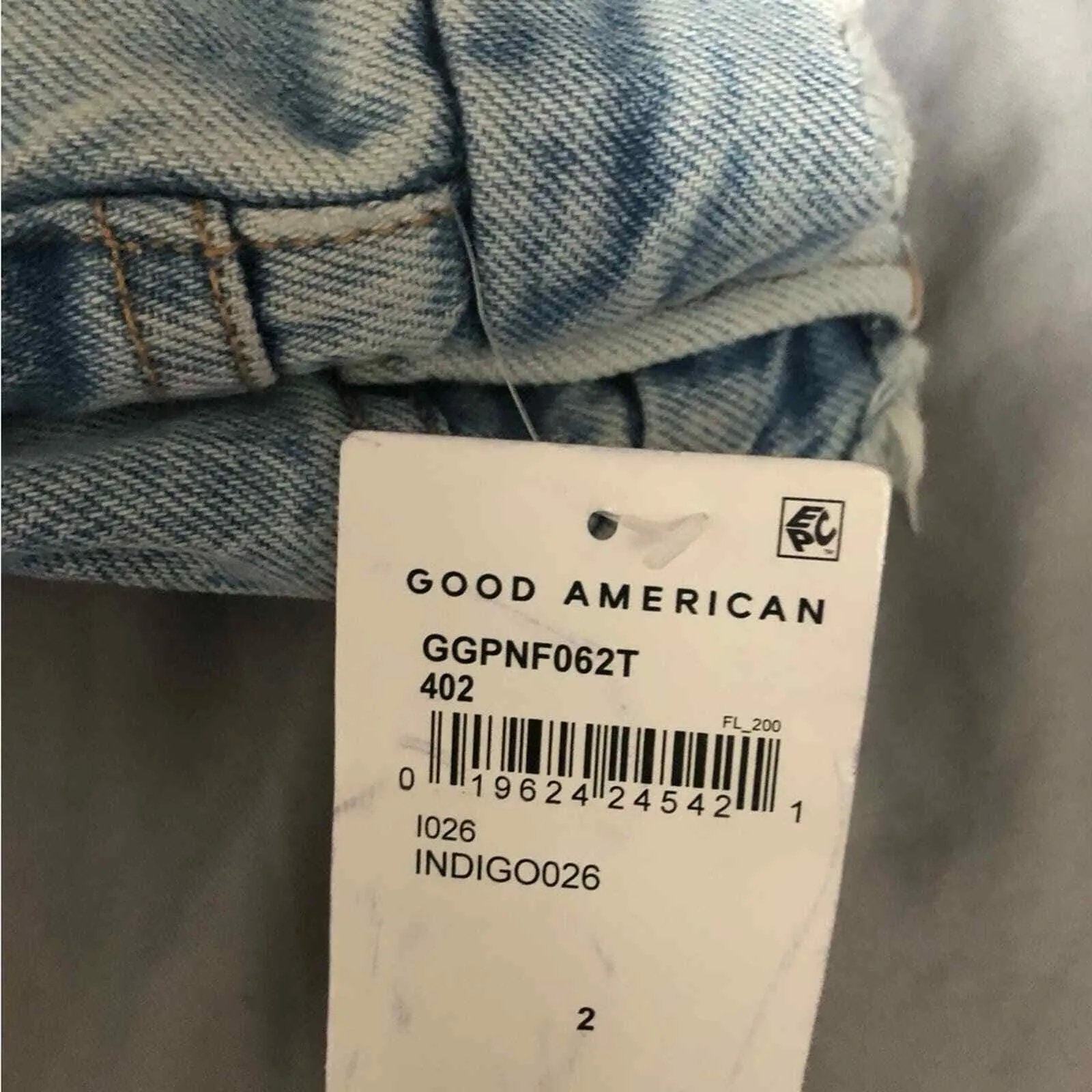 Good American Girlfriend High Rise Straight Leg Jeans Indigo size 2/26 - Image 4