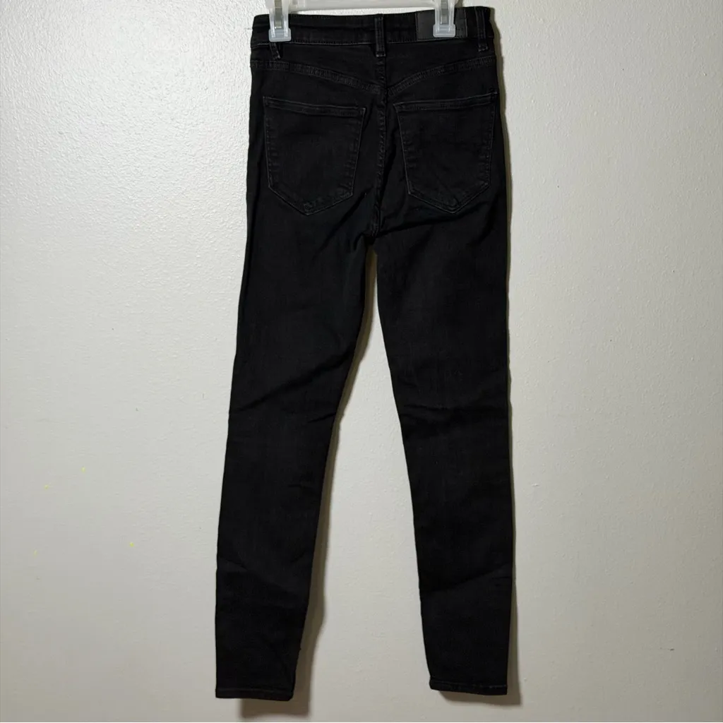 Zara Women Denim High Waisted Black Skinny Jegging Jeans size 4 - Image 5