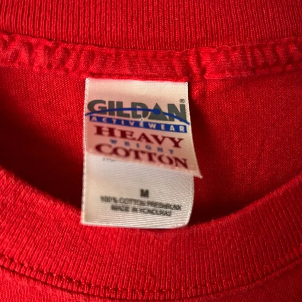 Vintage Y2K Washington DC T Shirt Red Medium M USA Flag Destination Embroidered - Image 4